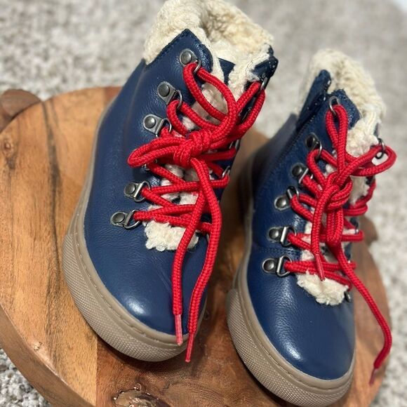 Mini Boden Cozy leather lace up boots - Picture 4 of 11